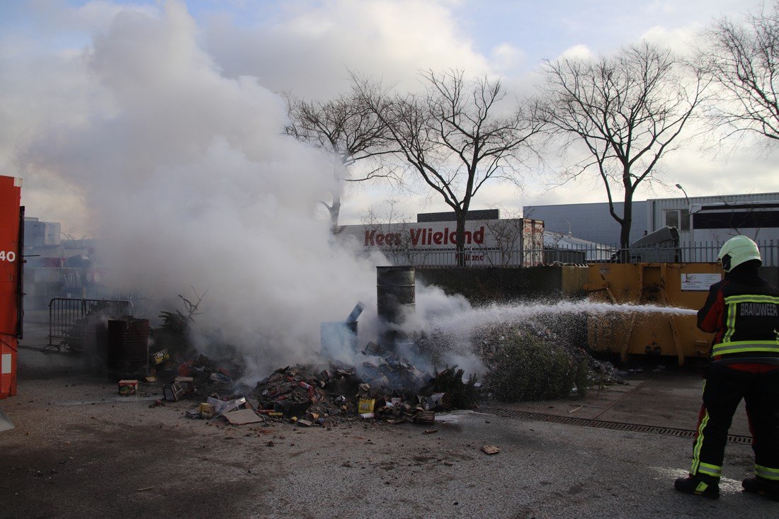 Brand op gemeentewerf Katwijk